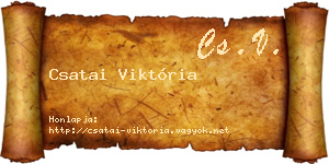 Csatai Viktória névjegykártya